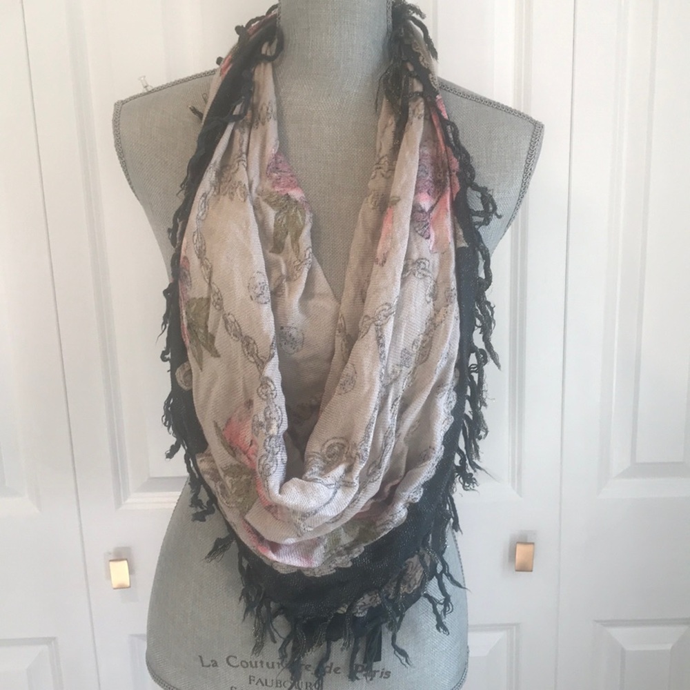 Multi-coloured Fringe Scarf